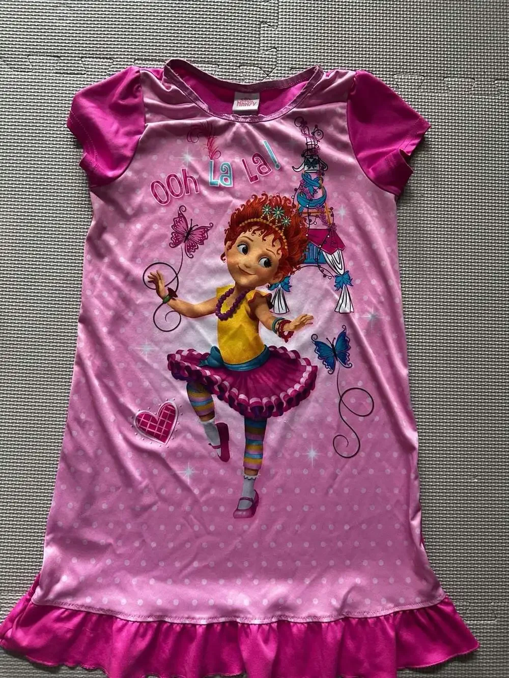 Disney Fancy Nancy Girls Pink Ooh La La Nightgown Dress - Picture 1 of 13